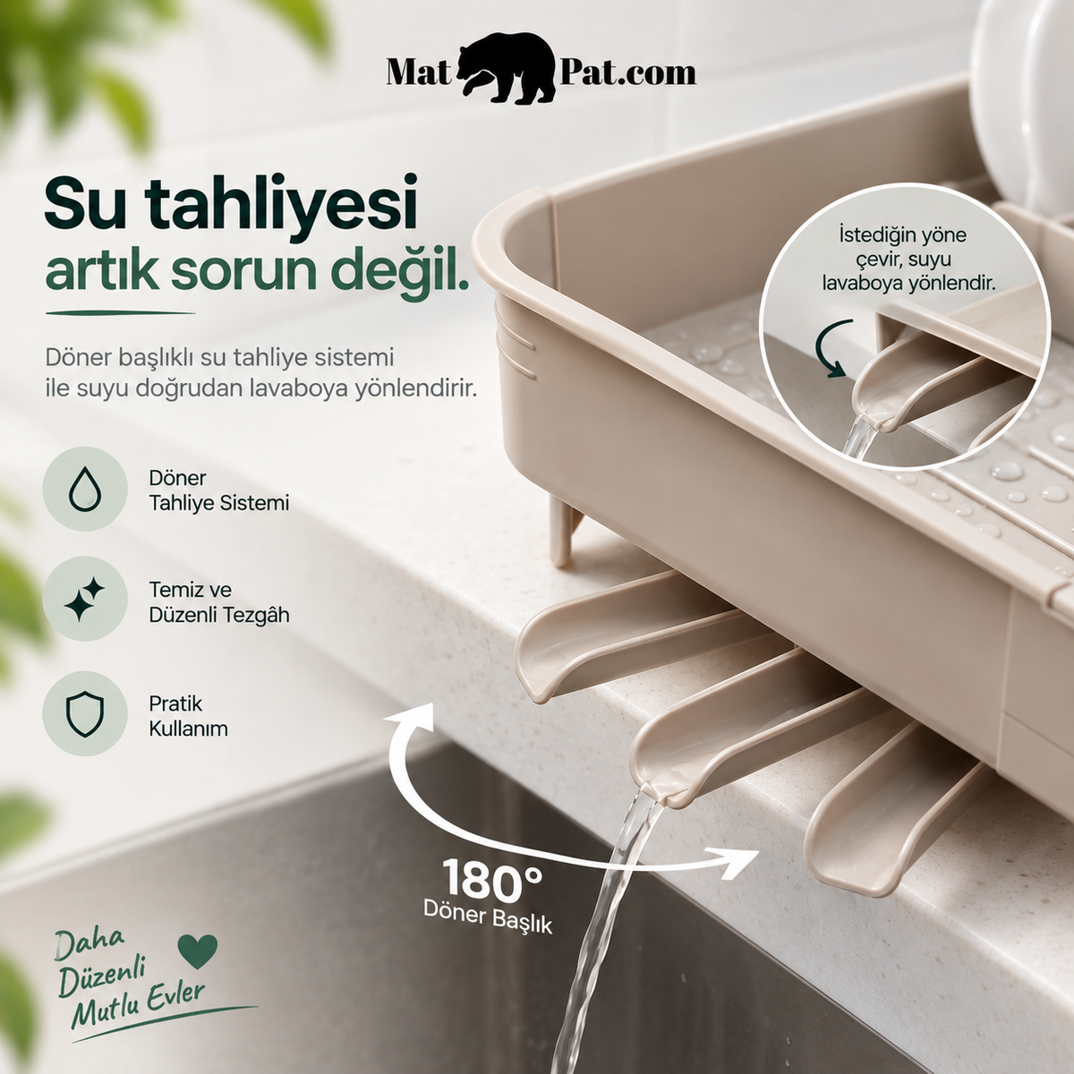 Sürgülü Bulaşık Kurutma Sepeti