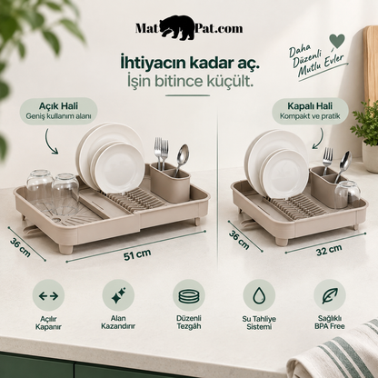 Sürgülü Bulaşık Kurutma Sepeti