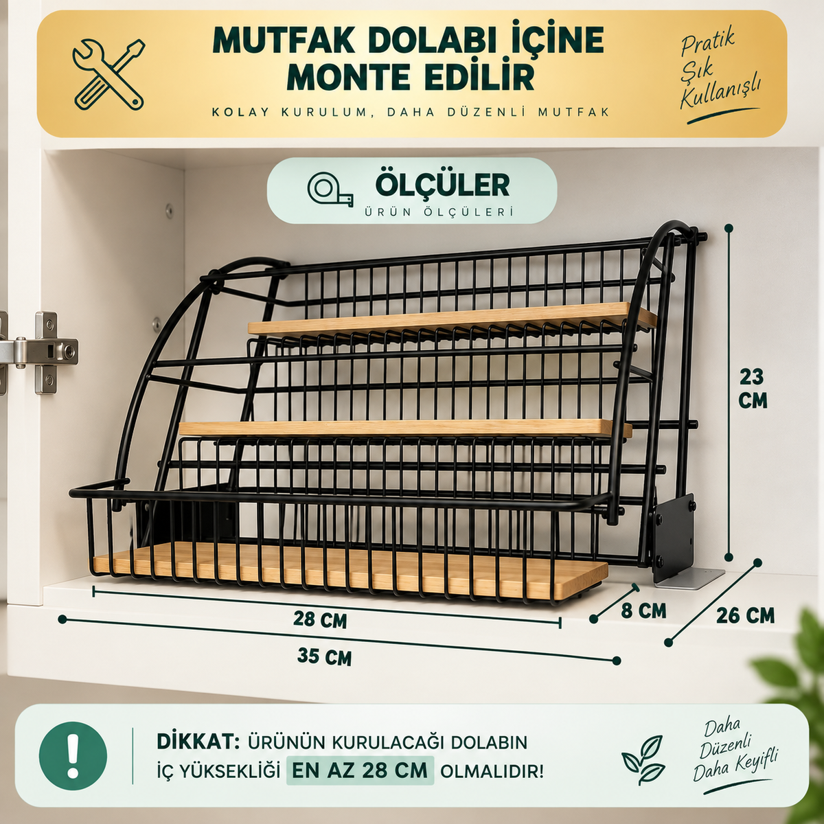 Dolap İçi Hareketli Baharatlık